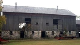 Very large antique timber frame building